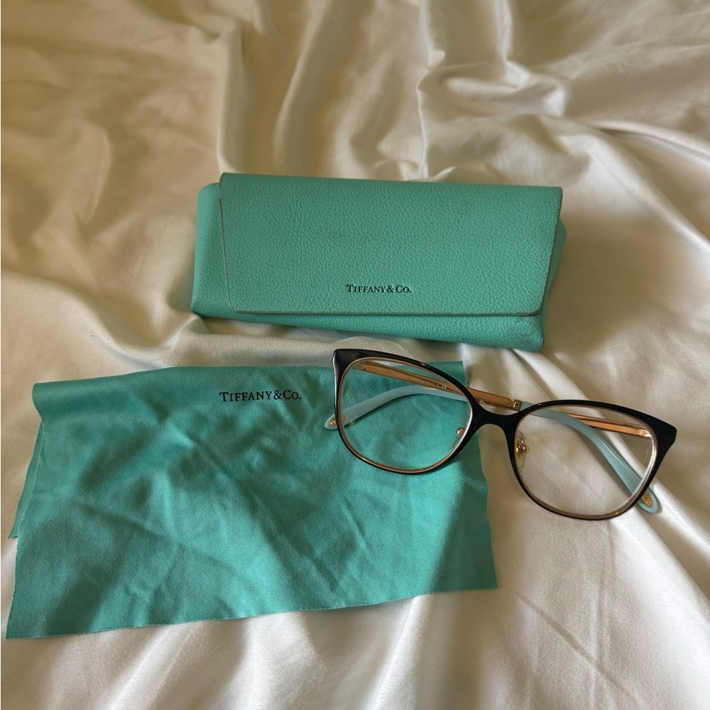 Tiffany & Co. Black and Gold Cat-Eye Glasses